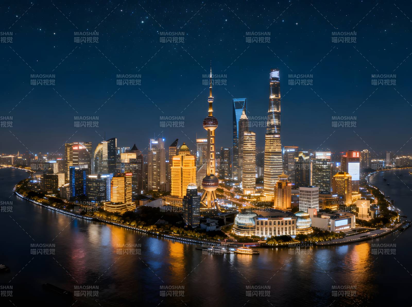 上海夜景璀璨图片