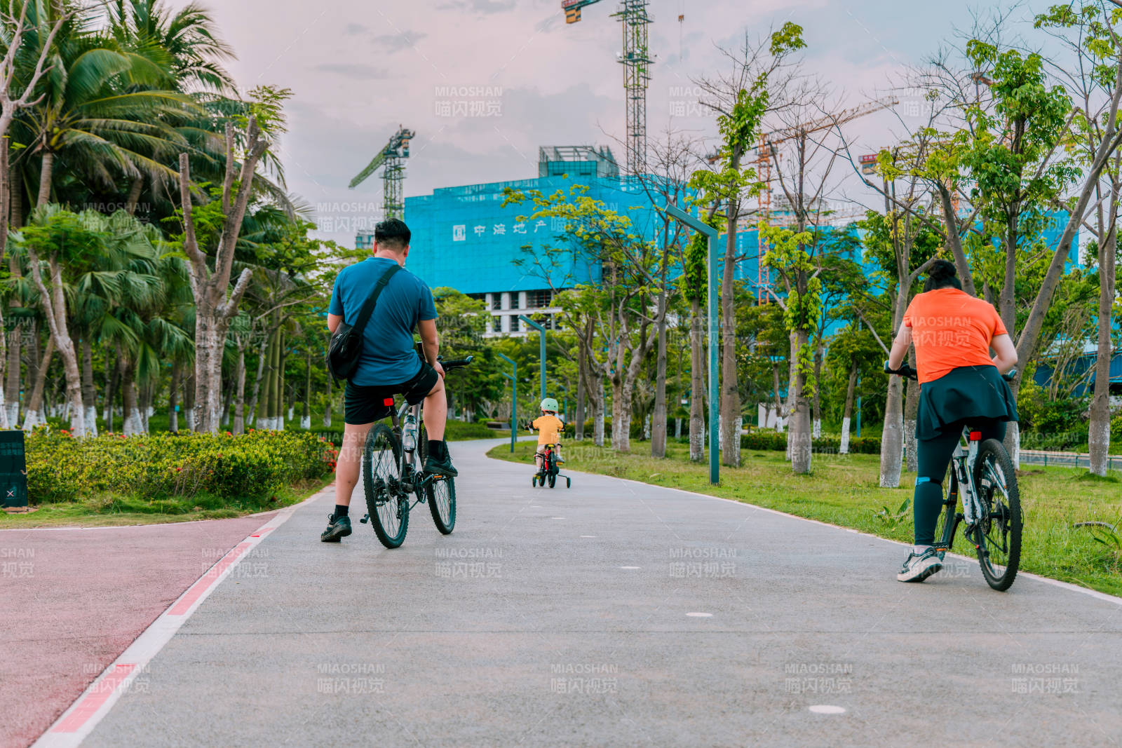 公园骑行乐图片