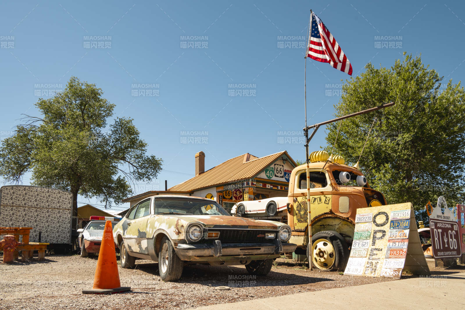 美国亚利桑那州塞利格曼汽车小镇图片