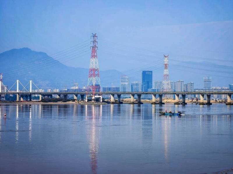 江桥映水城景（福州乌龙江）图片