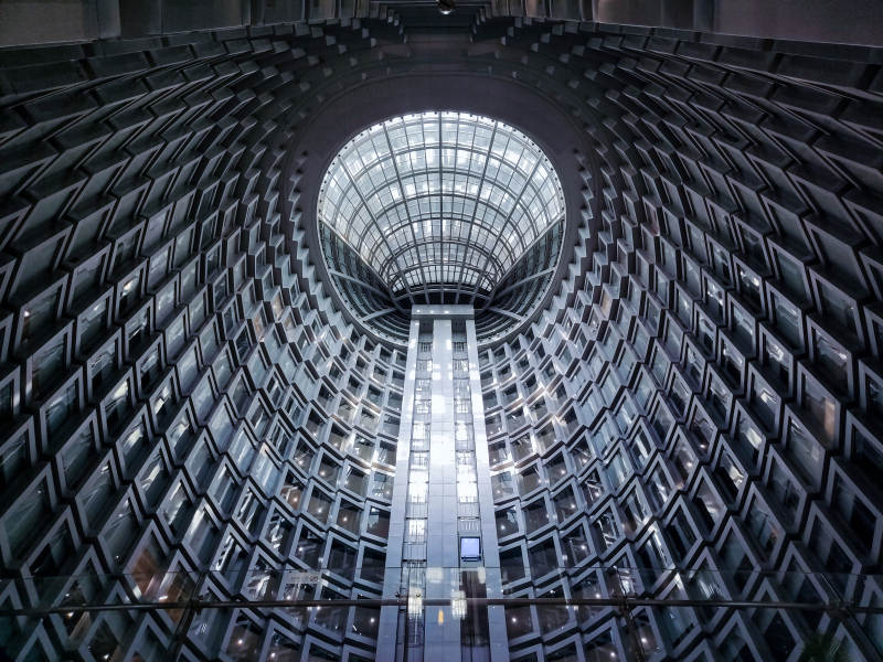 北京城奥大厦太空电梯现代建筑穹顶奇观图片