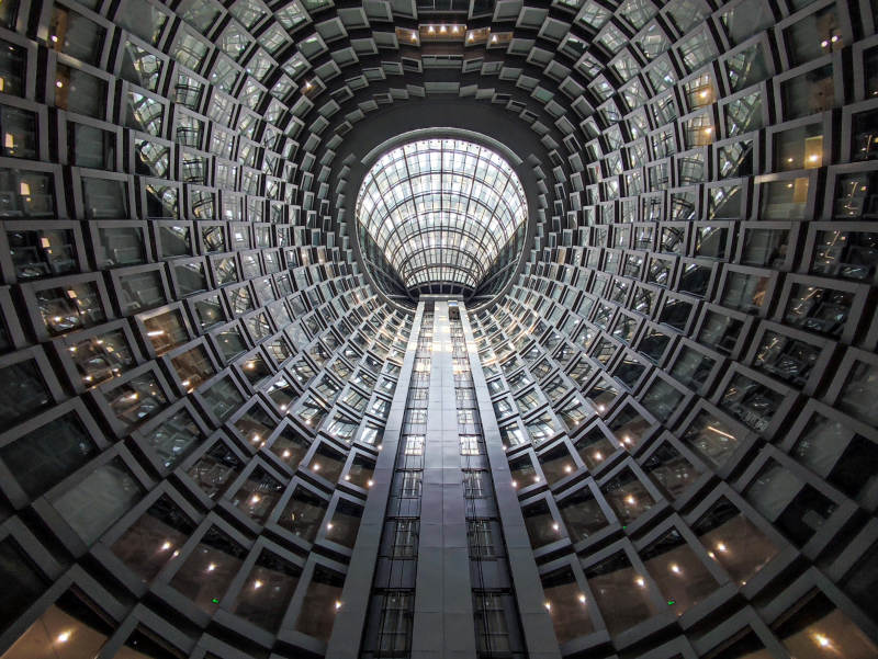 北京城奥大厦太空电梯穹顶之眼图片