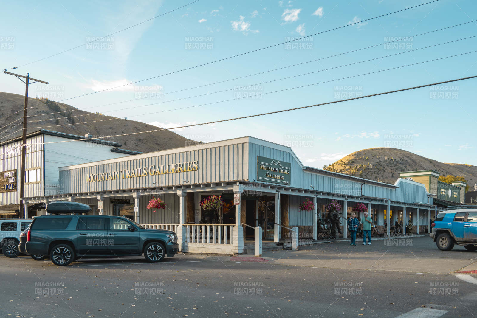 小镇商店街景图片