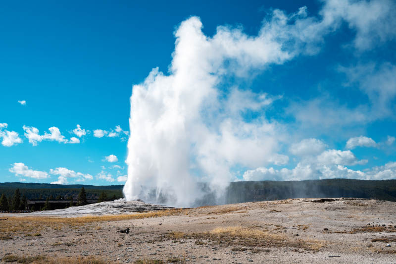 间歇泉喷发壮观景象图片