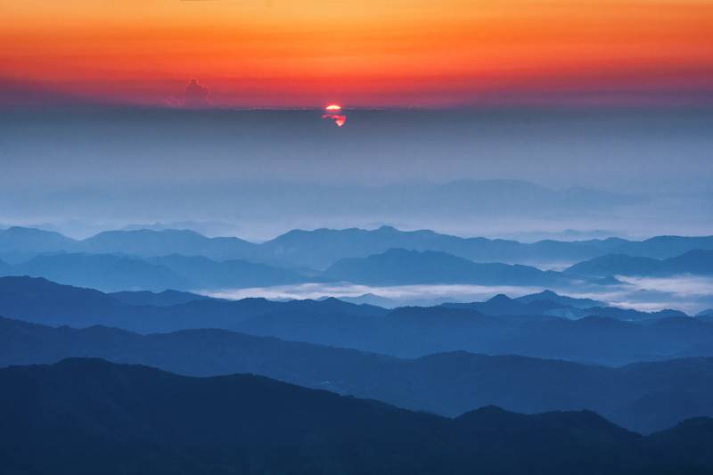 河源野猪嶂日出云海风光图片