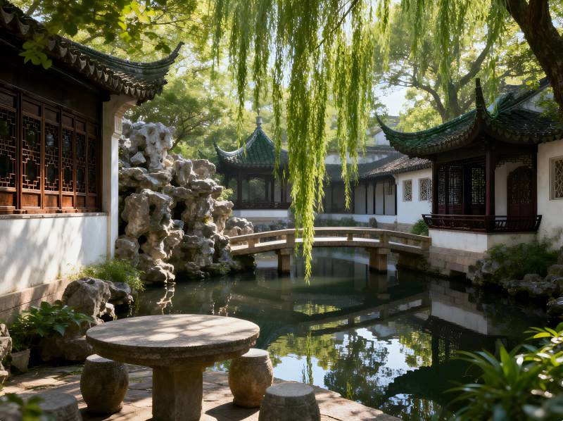 江南园林美景图片