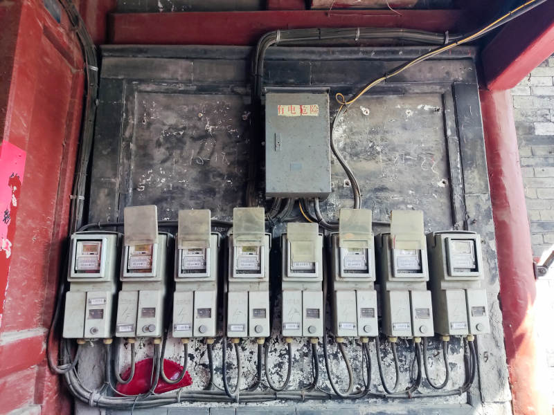 电表箱特写图片