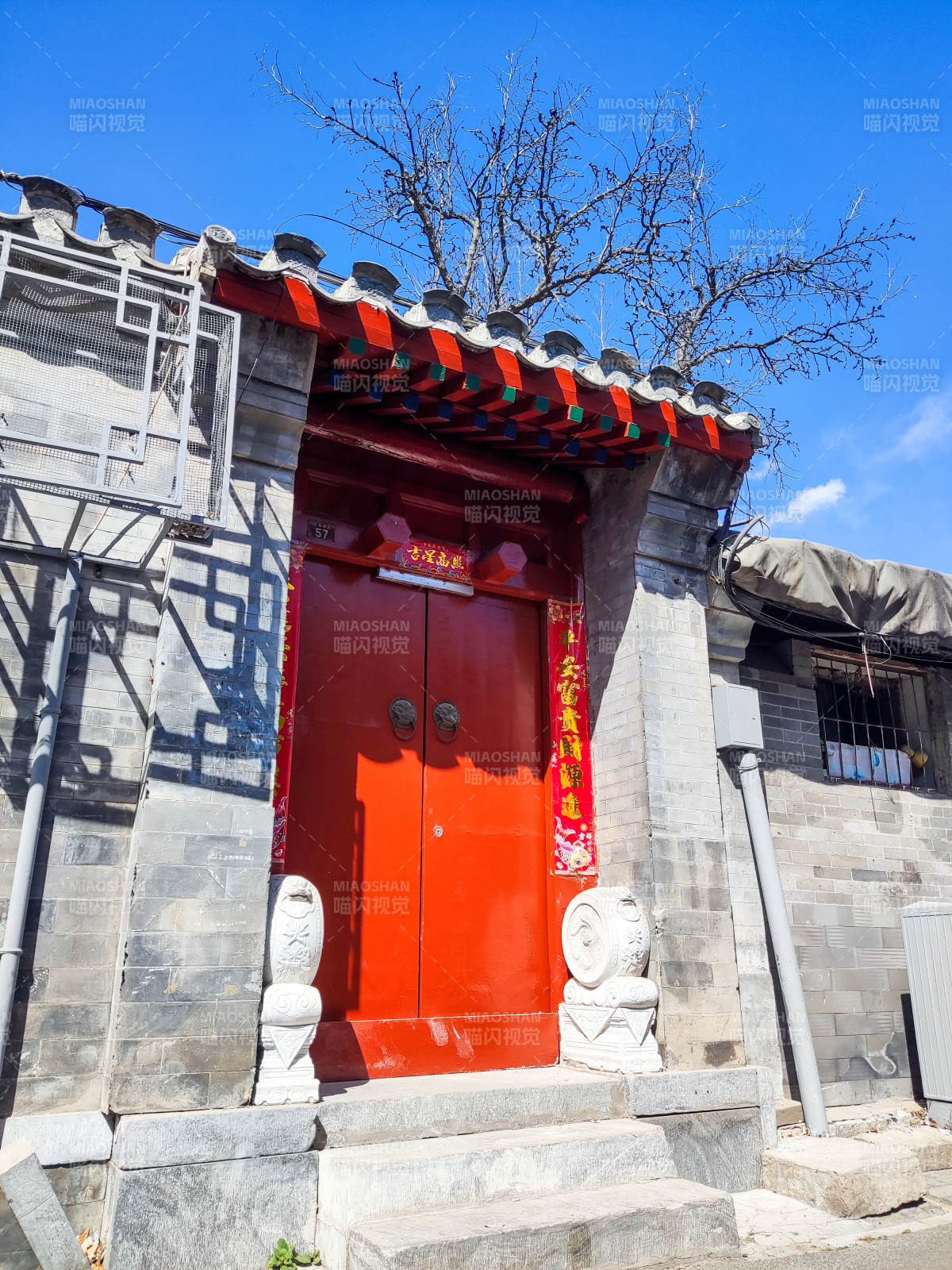 红门古院迎春景图片