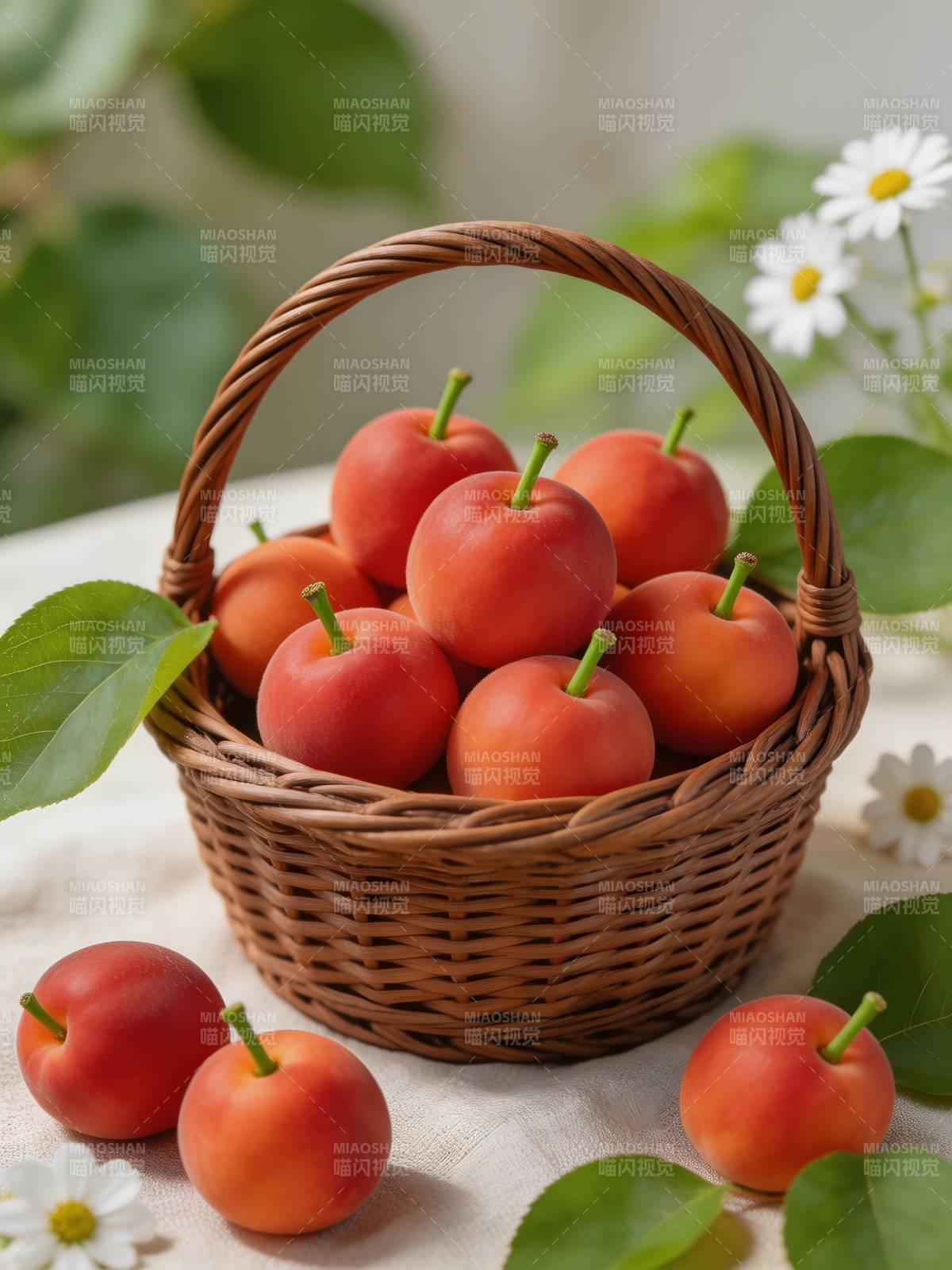 篮中红杏映春光图片