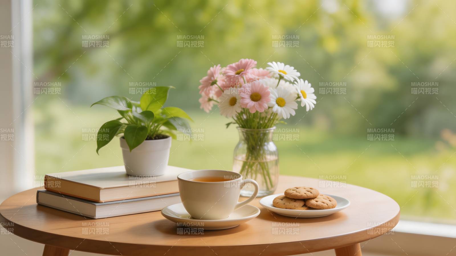 窗边静谧时光图片