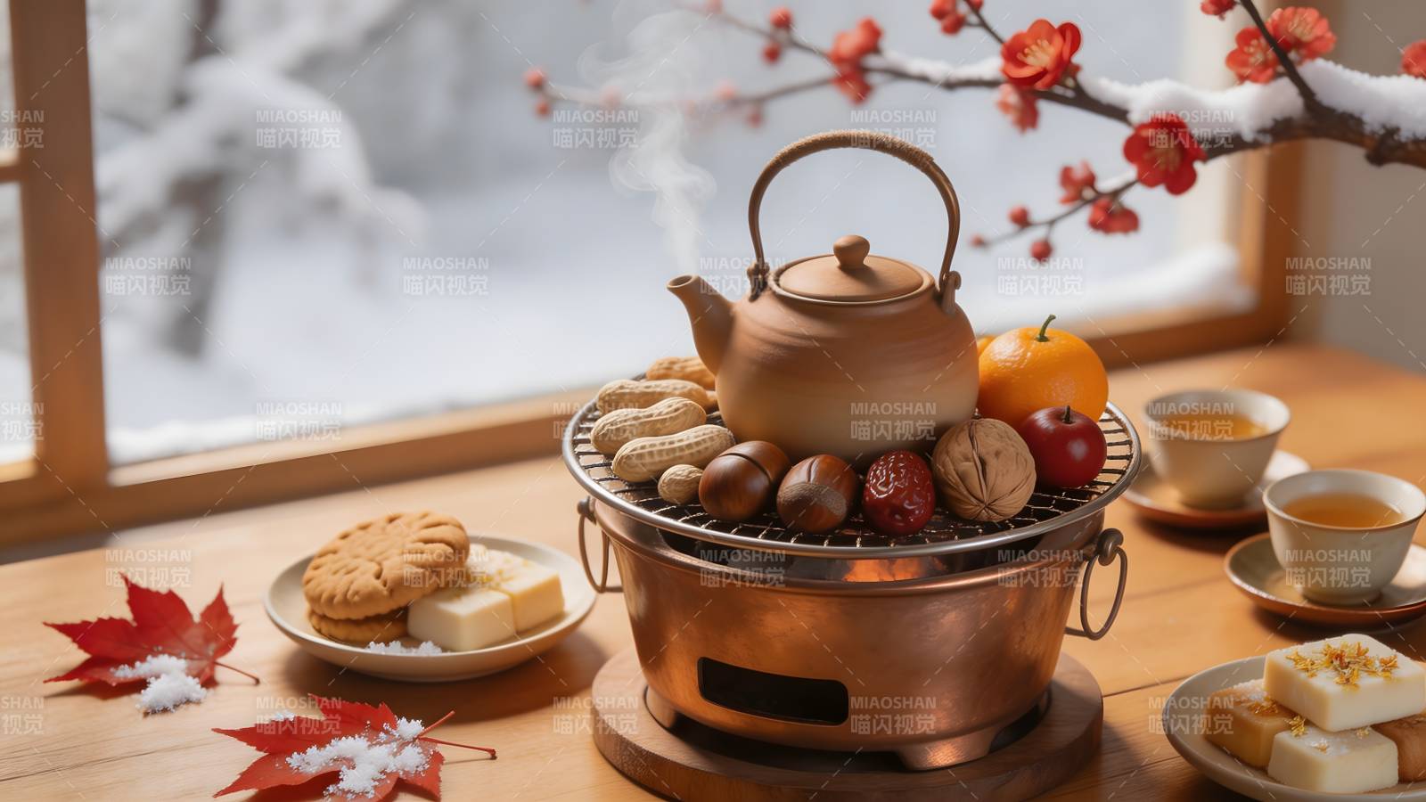 冬日暖茶香图片