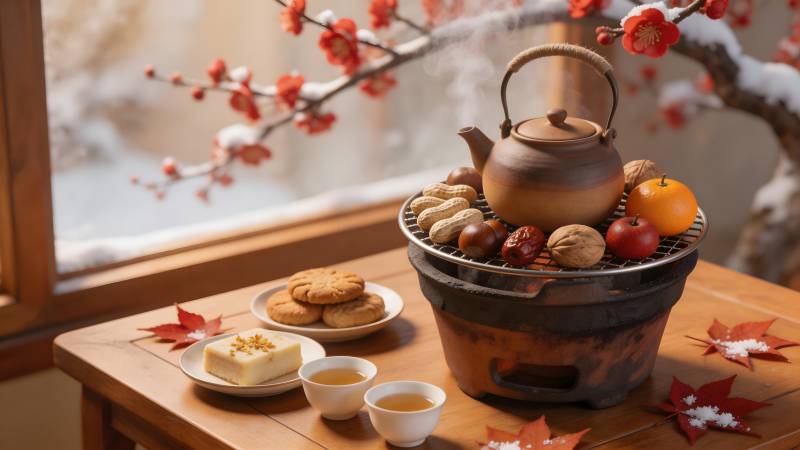 冬日暖茶香图片