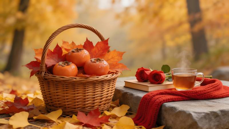 秋日静谧时光图片