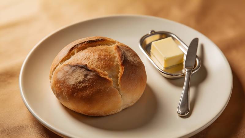 面包配黄油图片