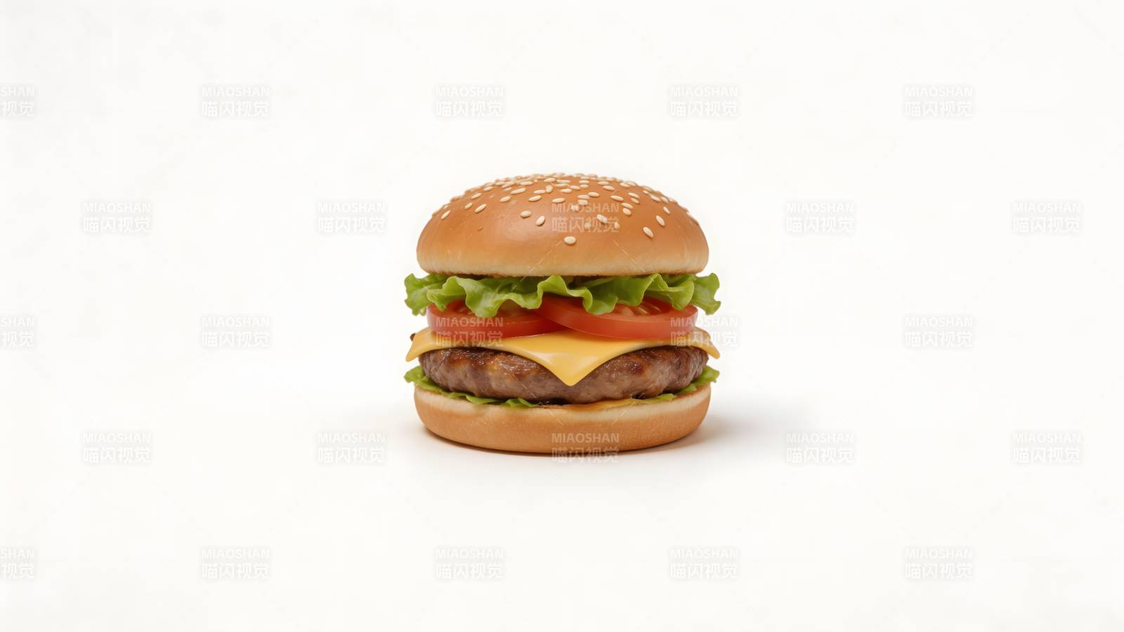 美味汉堡特写图片