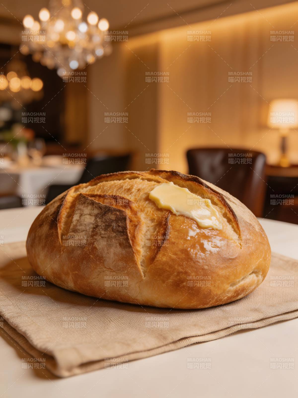 香浓面包配黄油图片