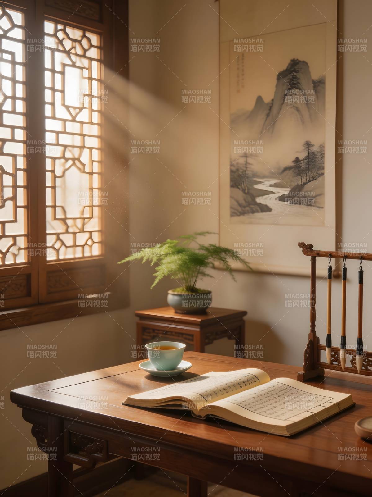 书香茶韵静谧时光图片