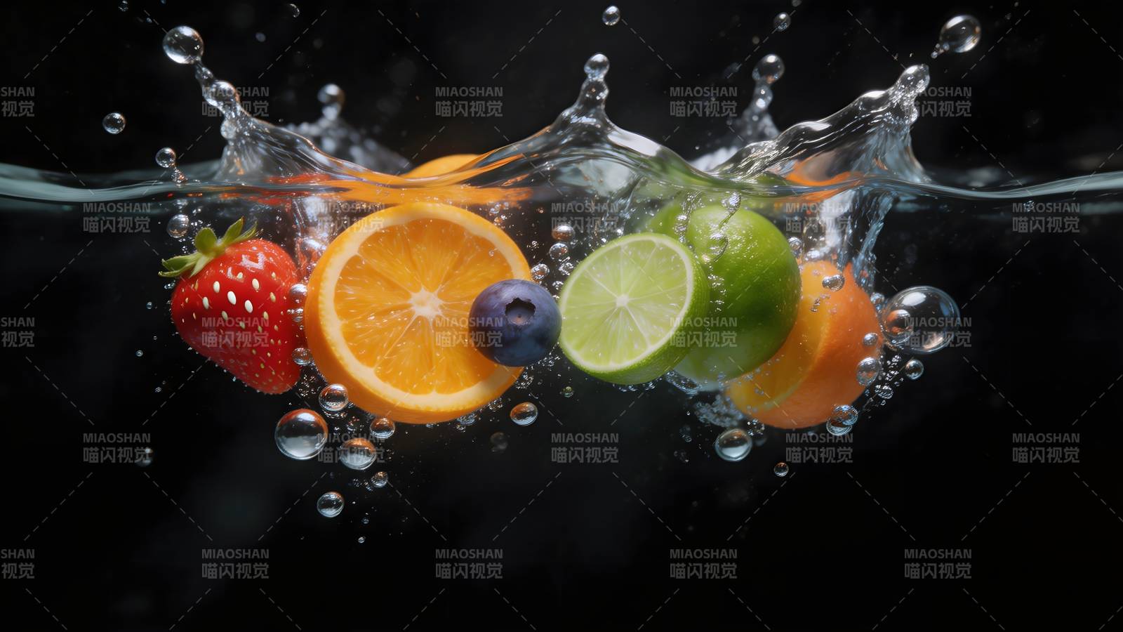 水果入水瞬间图片