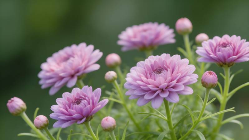 淡紫菊花绽放图片