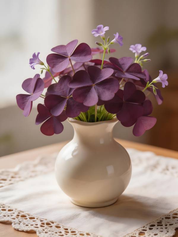 紫花三叶草静物图片