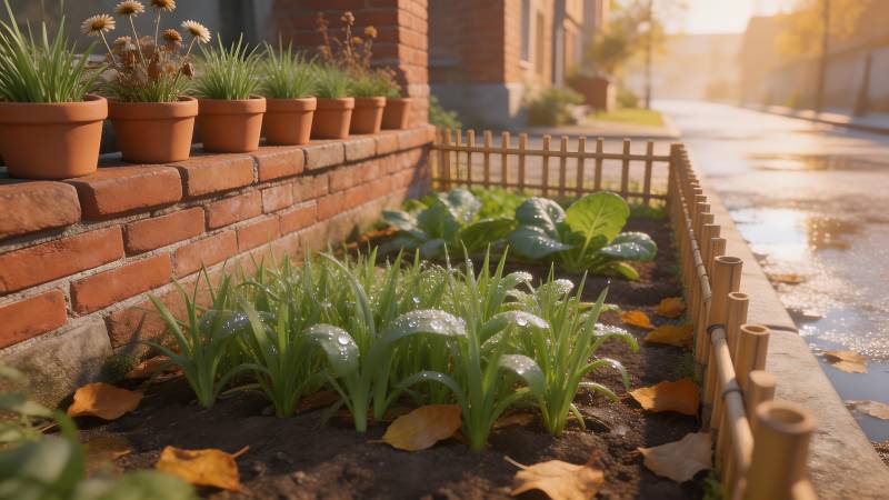 庭院菜园秋景图片