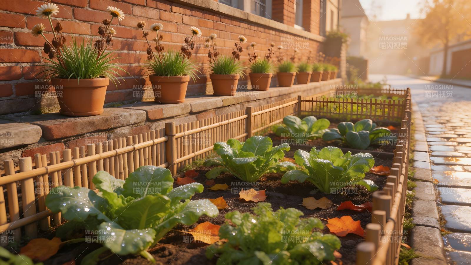 庭院菜园秋景图片