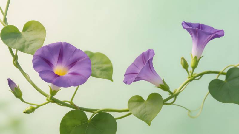 紫花藤蔓绽放图片