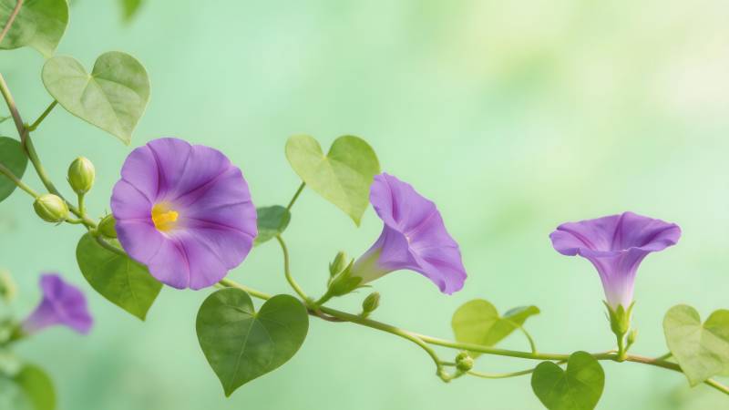 紫花藤蔓绽放图片