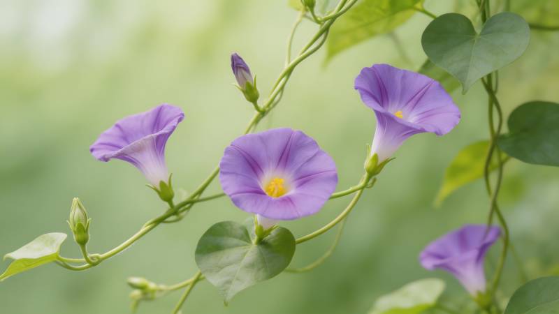 紫花藤蔓绽放图片