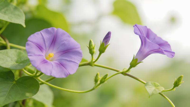 紫花绽放枝头图片