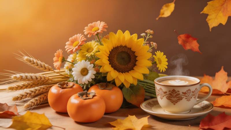 秋日静谧时光图片