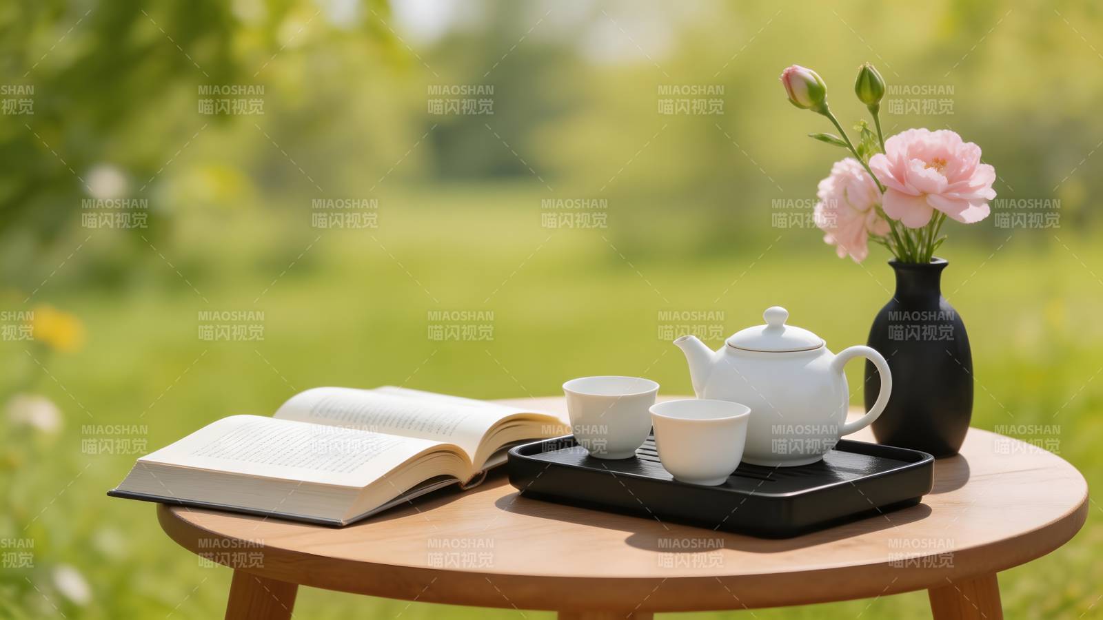 春日茶书静谧时光图片