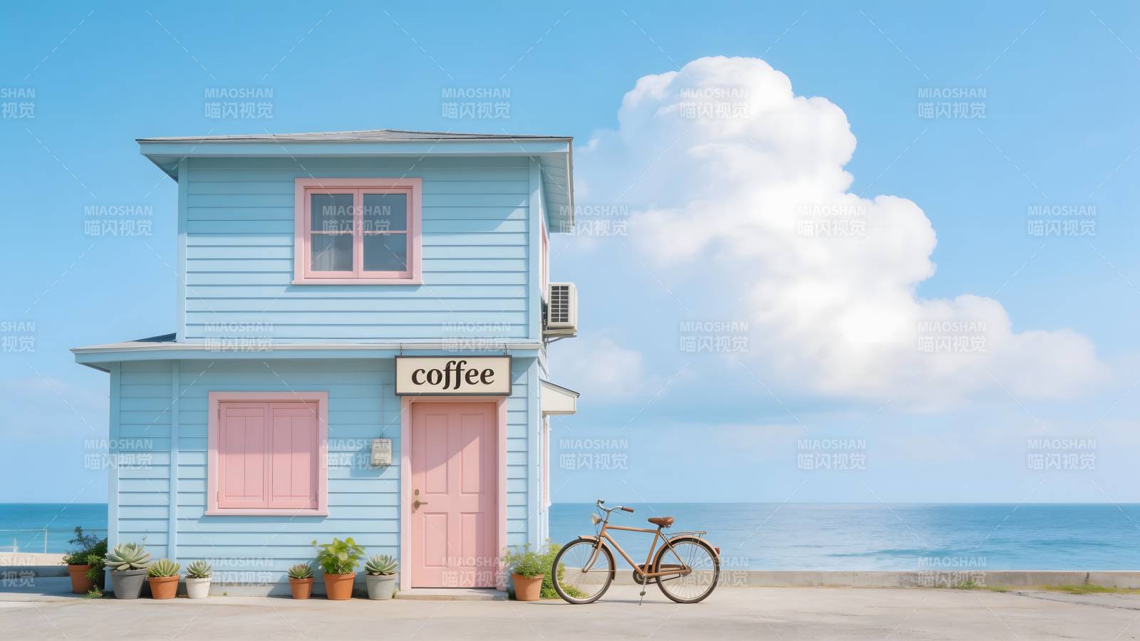 海边咖啡屋图片