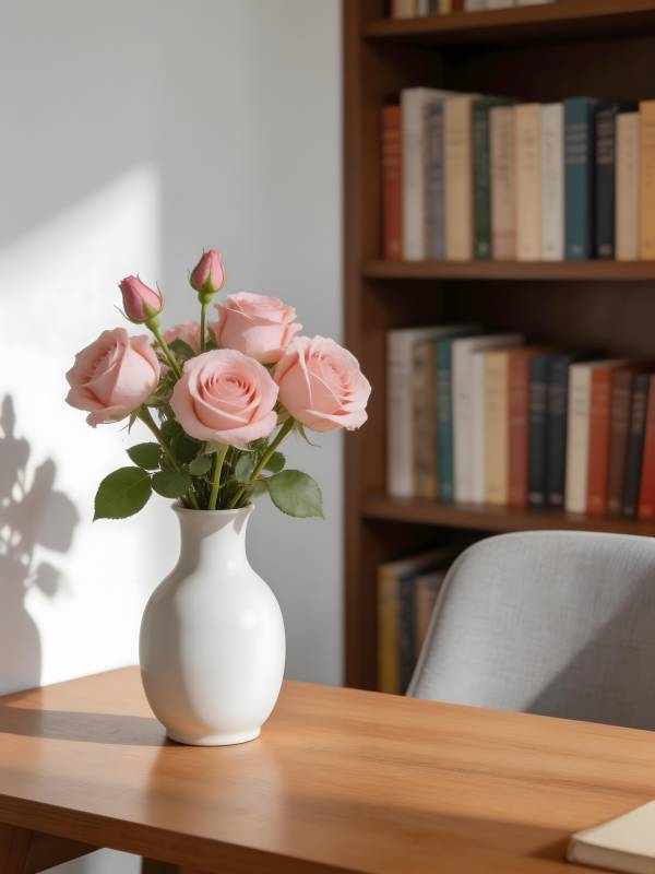 花影书间静谧时光图片