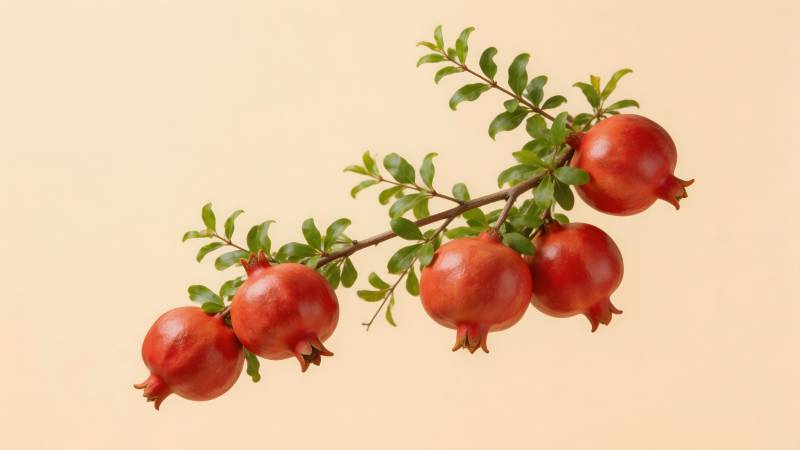 石榴枝头果实累累图片