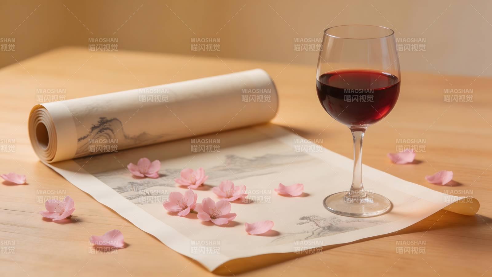 酒香伴花卷图片