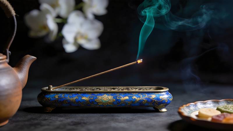 香烟袅袅 静谧雅致图片