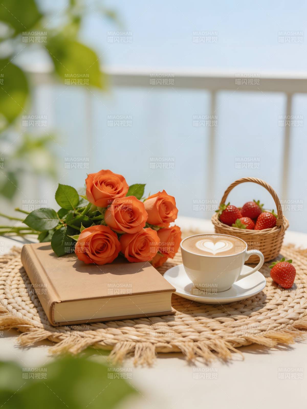 花香咖啡时光图片