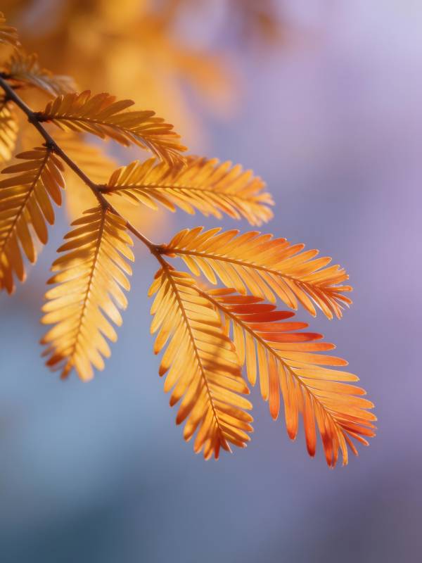 秋叶金黄 光影斑驳图片