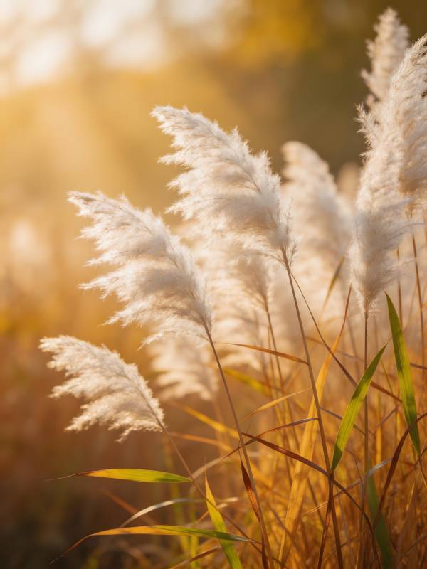秋日芦苇轻舞图片