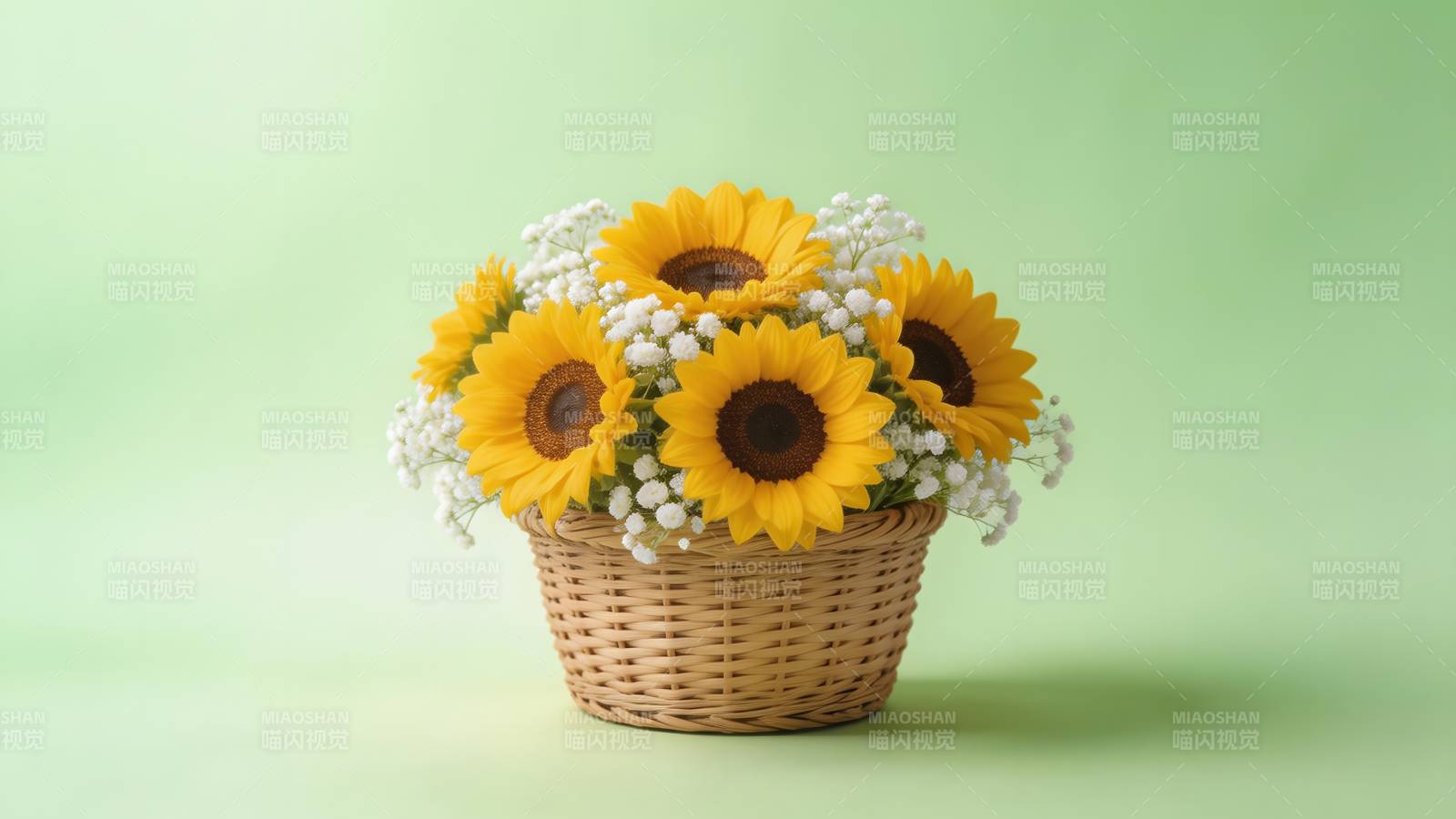 向日葵花篮图片