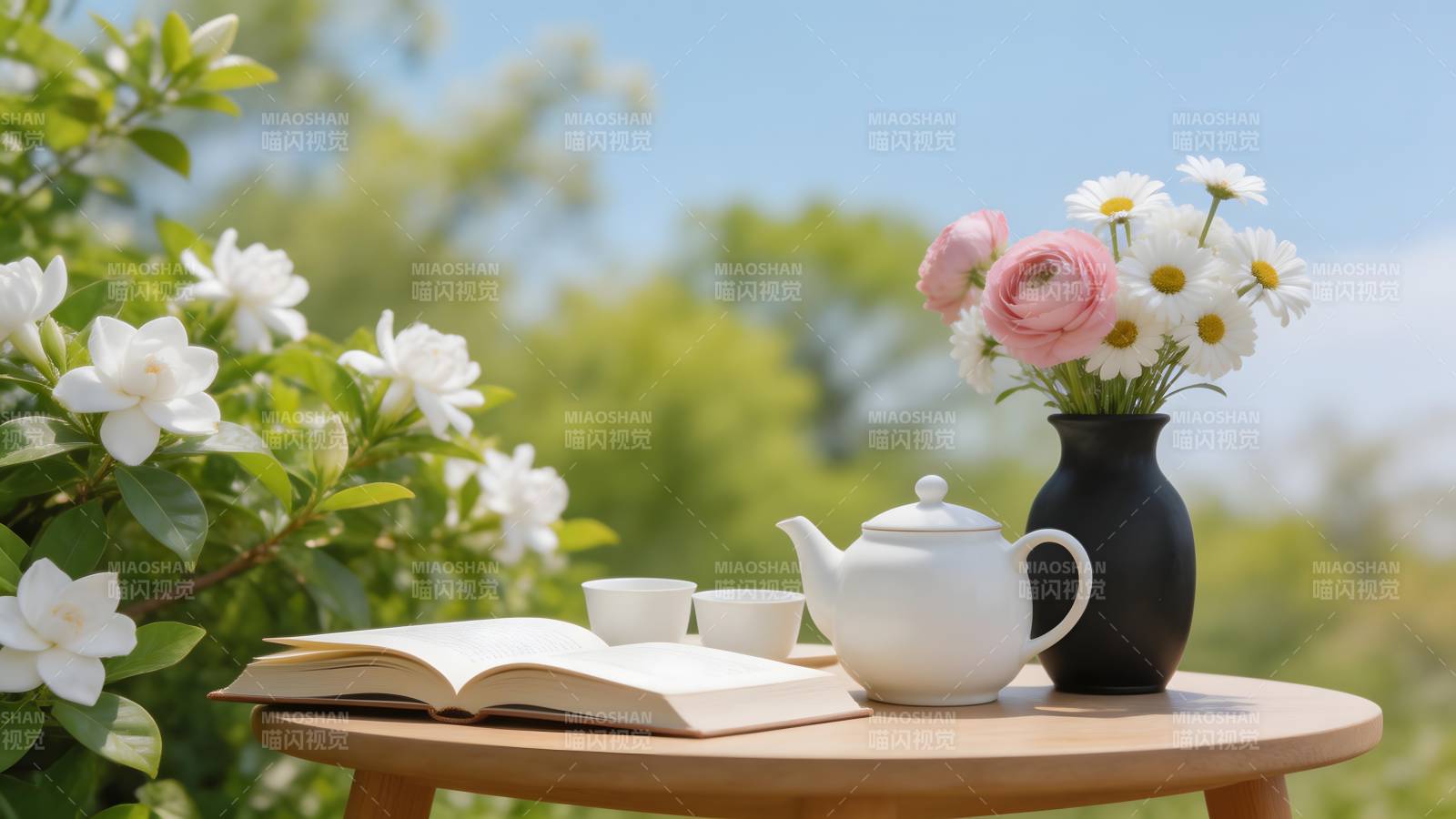 花园茶歇时光图片