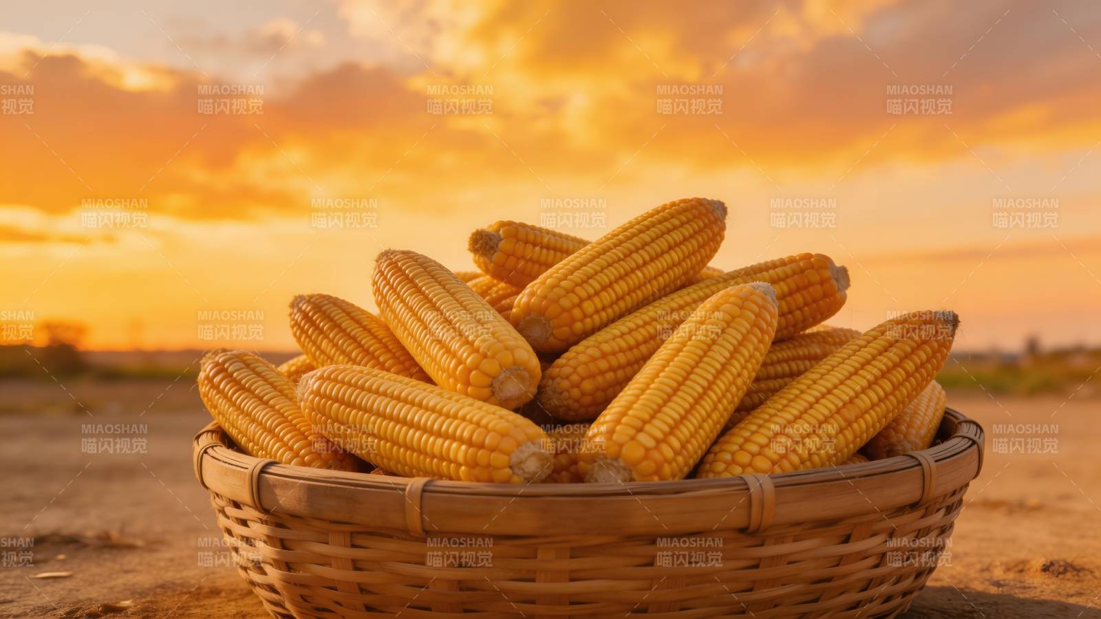金秋玉米丰收图图片