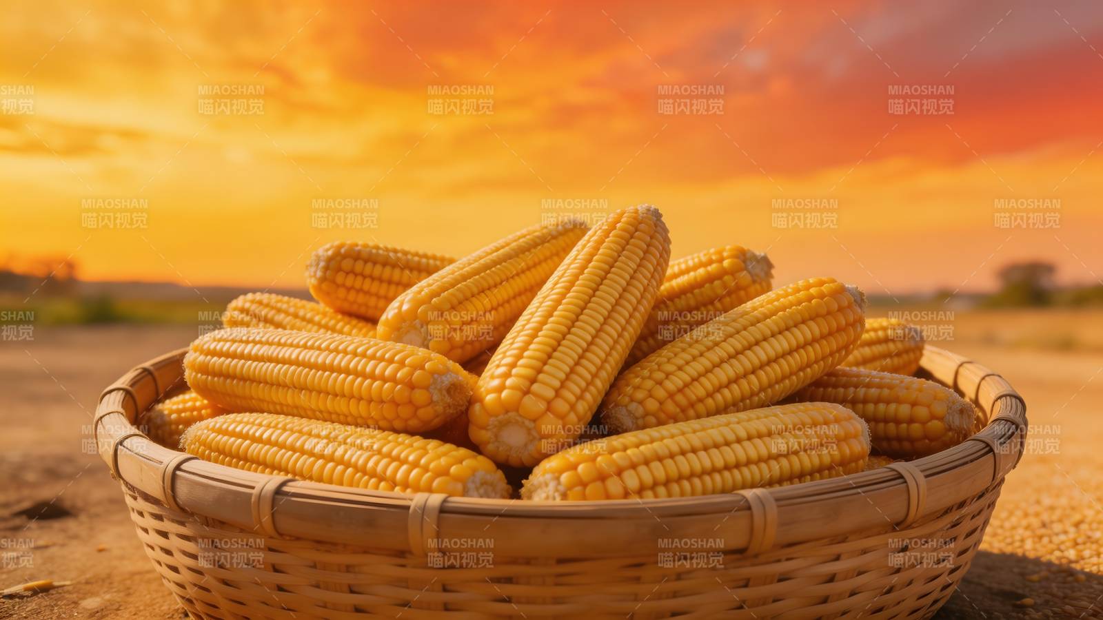 金秋玉米丰收图图片