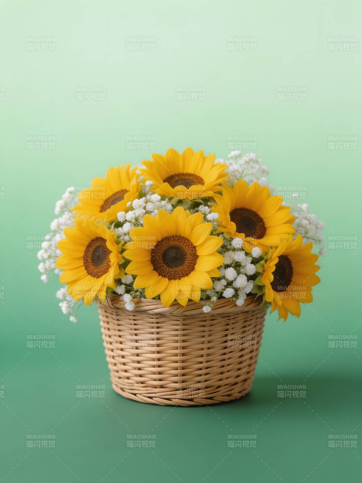 向日葵花篮图片