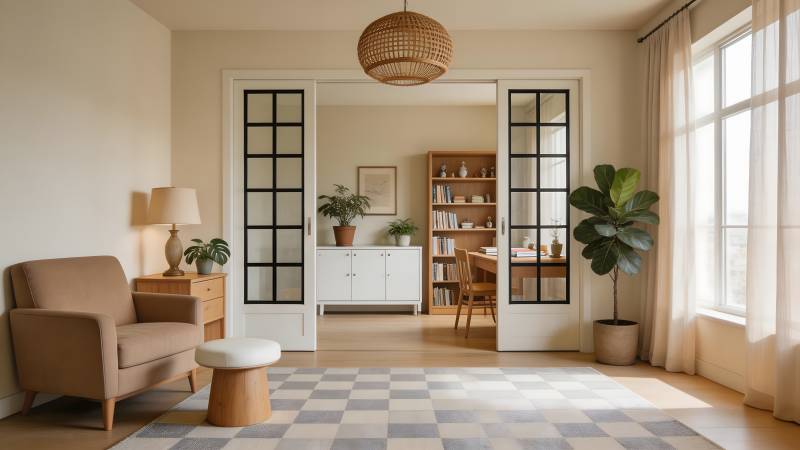 温馨现代客厅一角图片