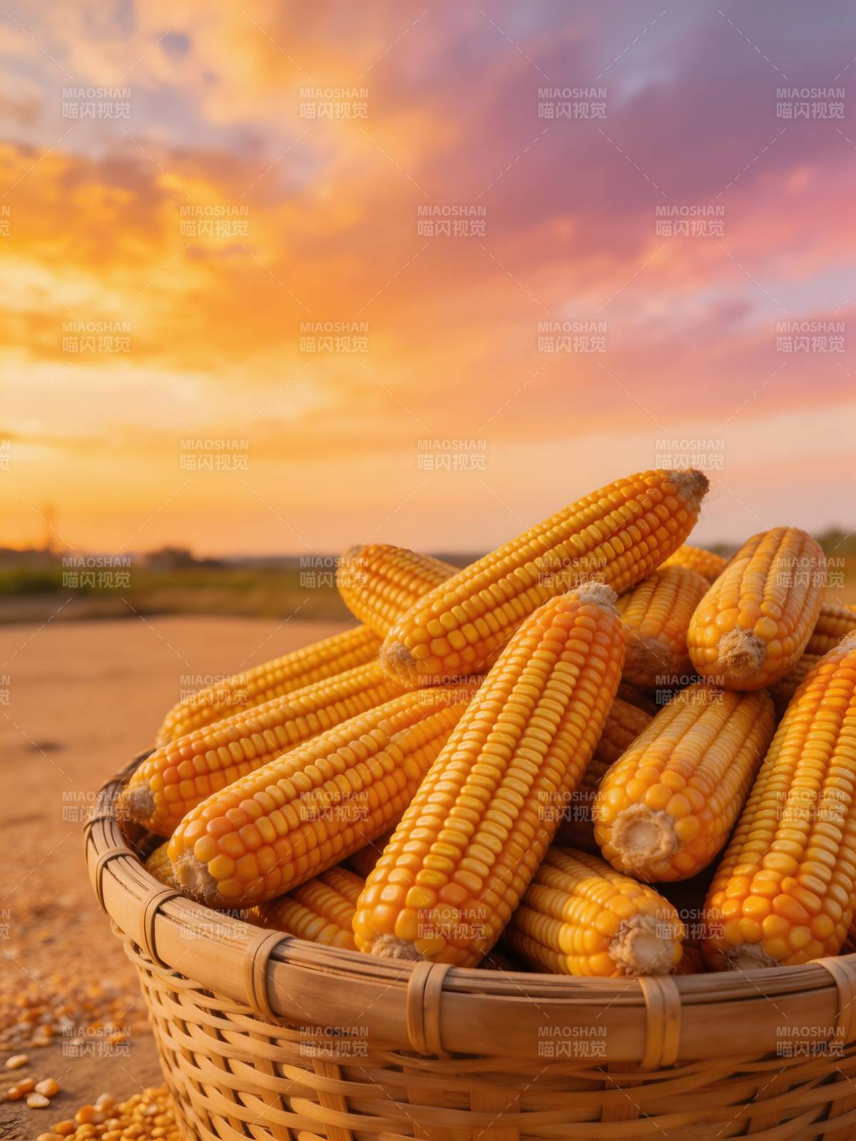 金秋玉米丰收图图片