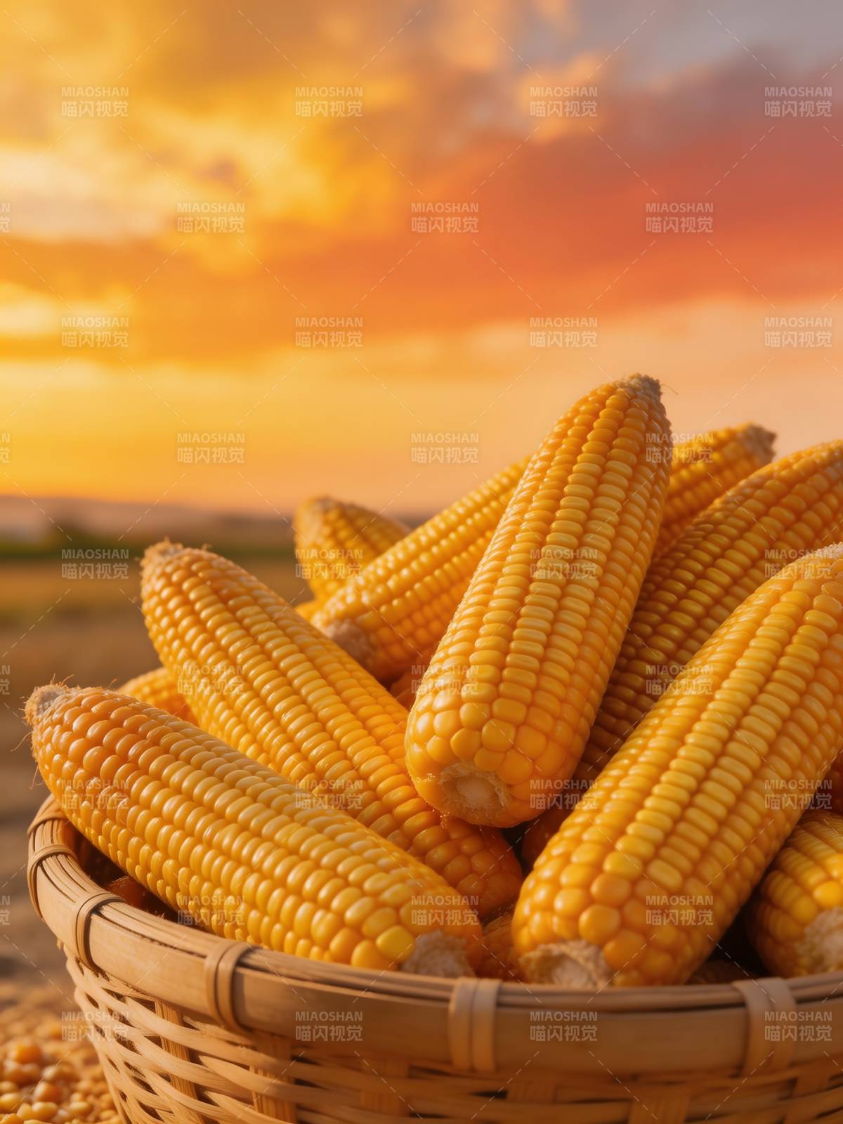 金秋玉米丰收图图片