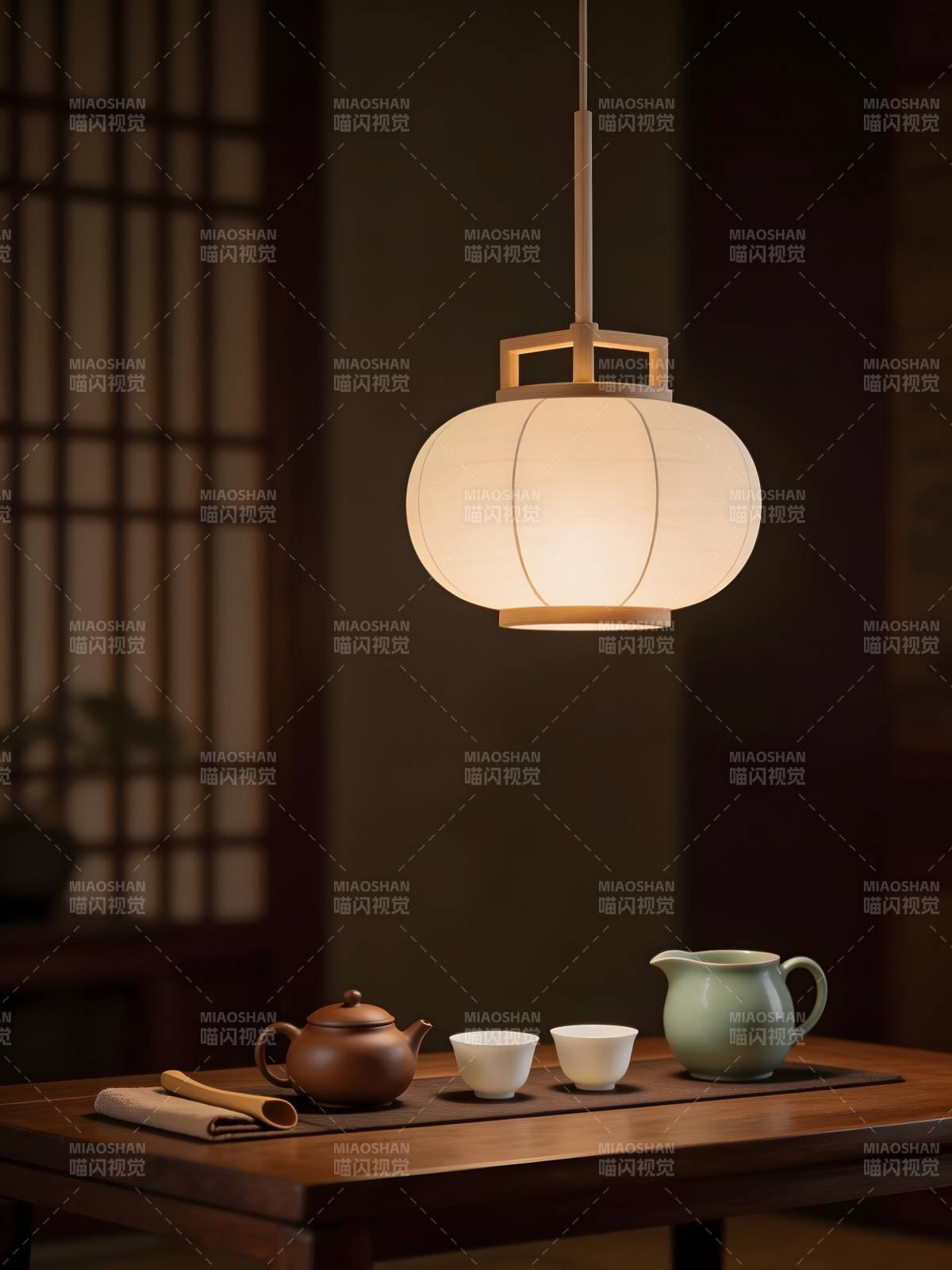 禅意茶室灯饰图片