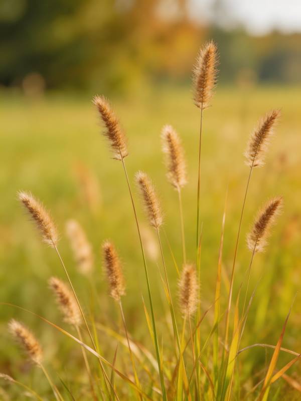 秋日草穗轻舞图片